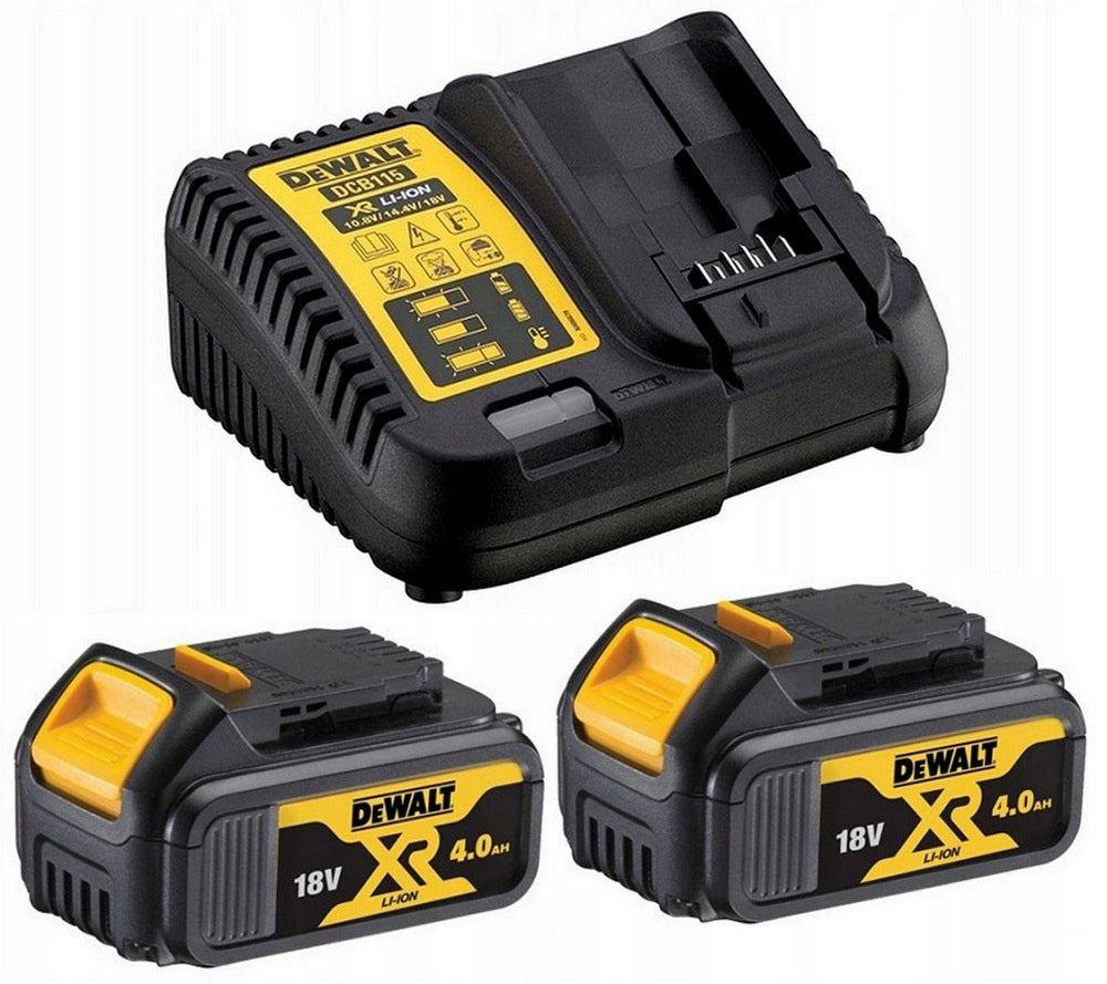 2x bateria 18V DCB182 + ładowarka DCB1104 M2 DeWALT