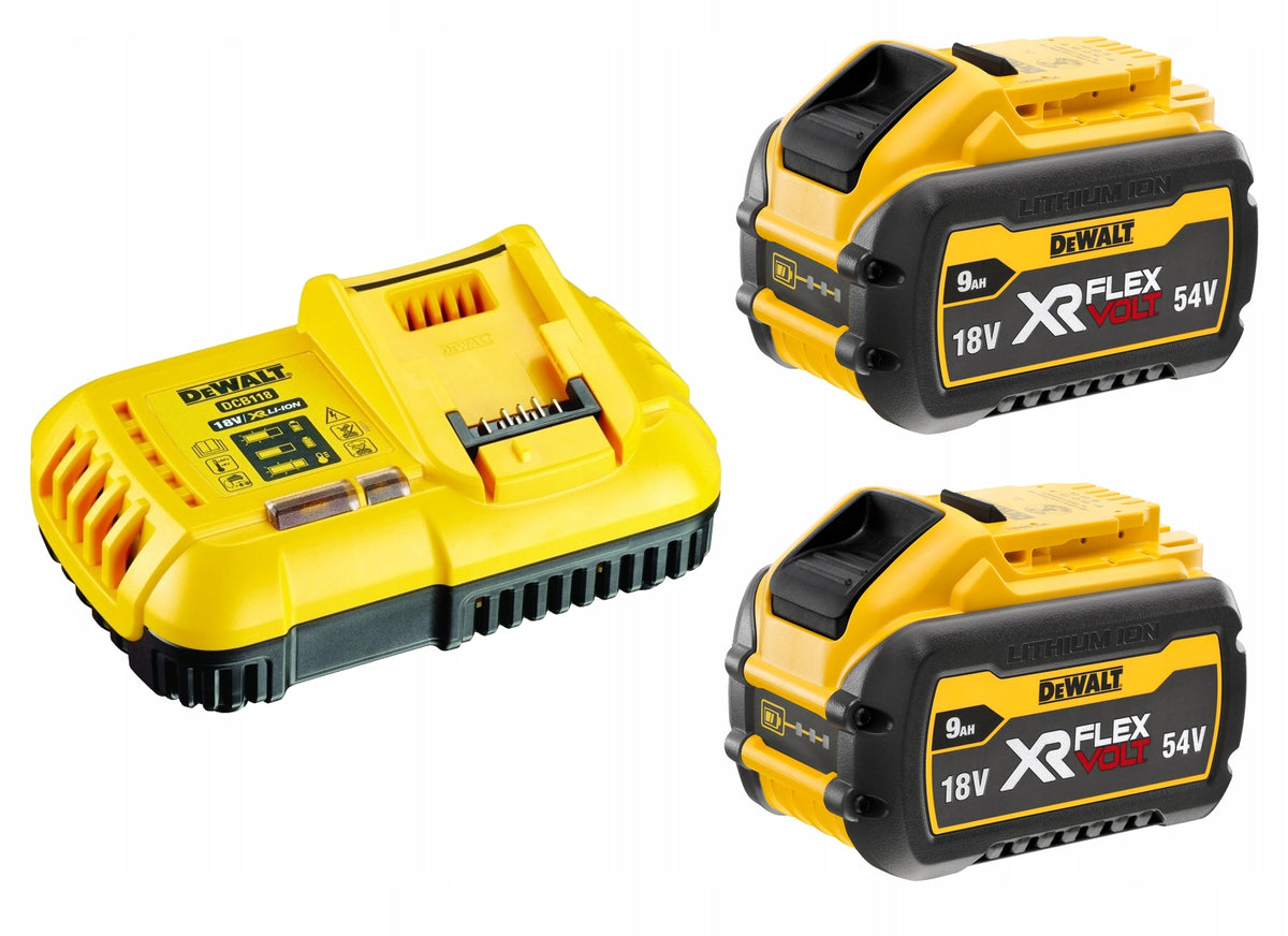 DeWALT zestaw 2 akumulatorów 54V Li-Ion 9,0Ah + ładowarka