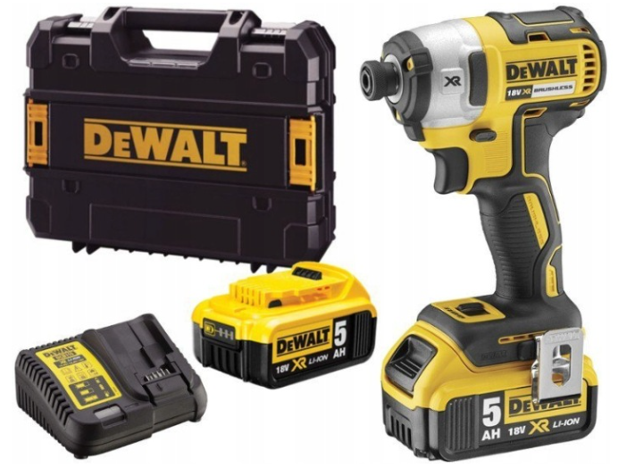 Zakrętarka udarowa DeWALT DCF887P2 18V 205Nm, 3 biegi, 2x 5,0Ah