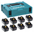 Makita 1915A1-7 zestaw zasilający 8x akumulator BL1860B 6,0Ah z walizką LXT