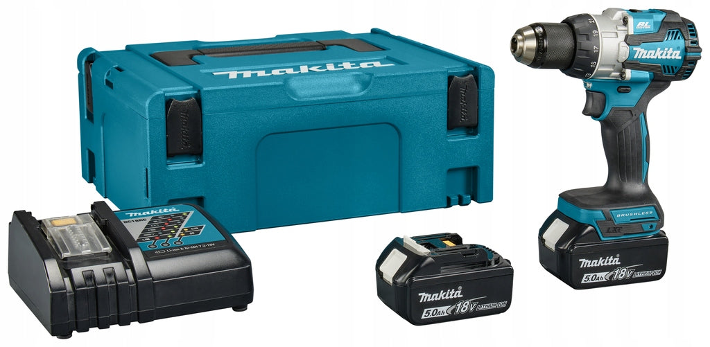Makita LXT DHP489RTJ wkrętarka udarowa 18V 2x5.0Ah MAKPAC