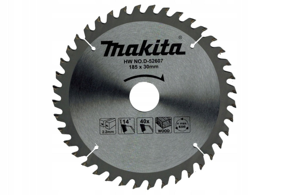 Makita tarcza tnąca economy 185x30mm 40Z 2,2mm drewno wood D-52607