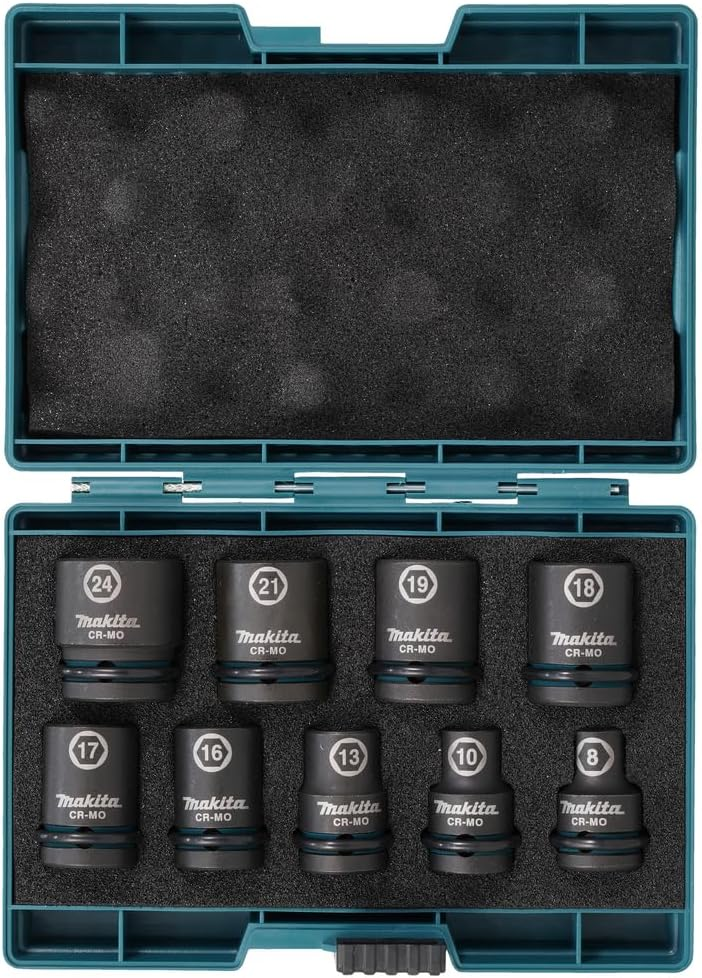 Zestaw nasadek udarowych Makita Impact Black E-16564 1/2" 8–24mm, 9 el.