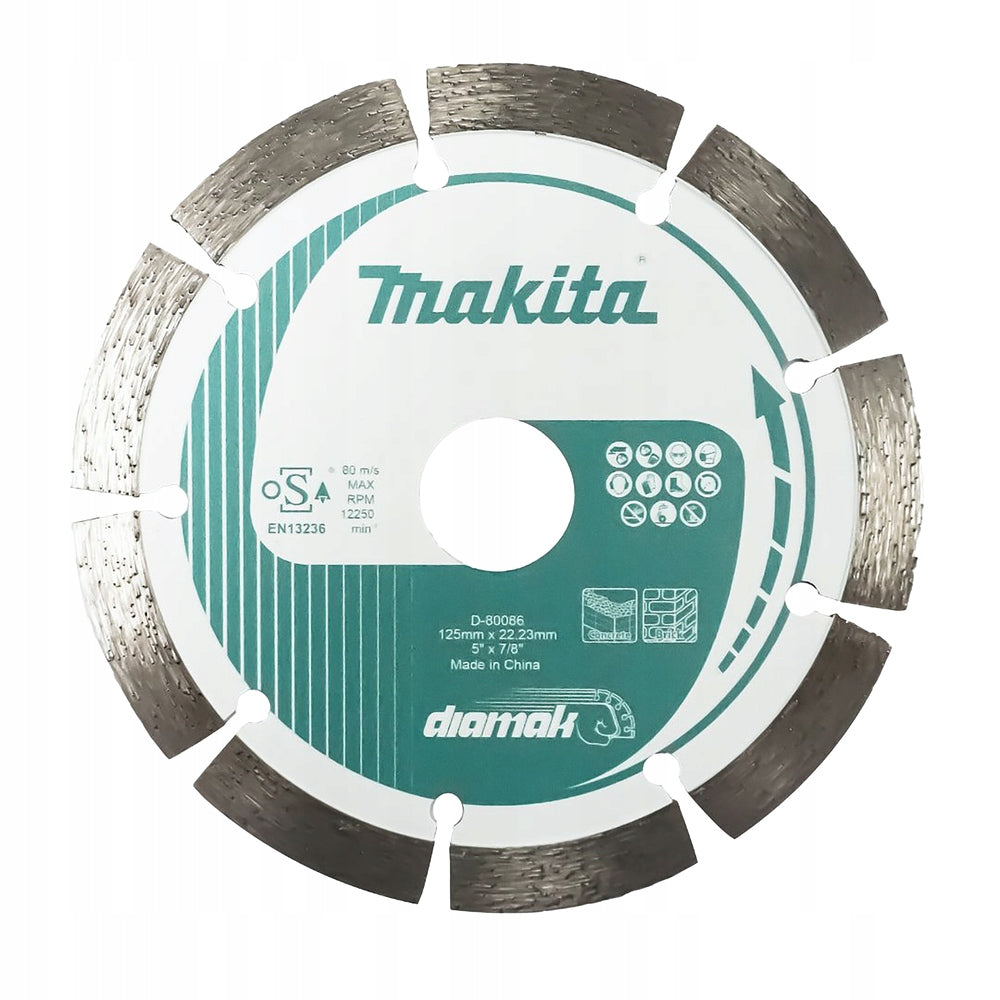 Tarcza diamentowa diamak na sucho 125 x 22,23mm Makita D-80086