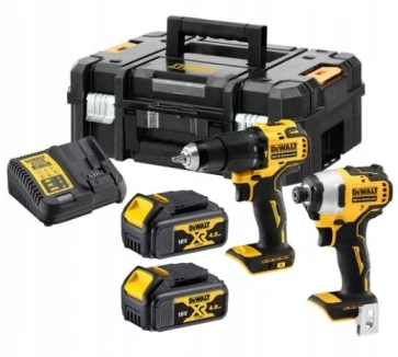Zestaw combo DeWALT DCK2062M2T: wkrętarka DCD709 + zakrętarka DCF809, 2x 4,0Ah